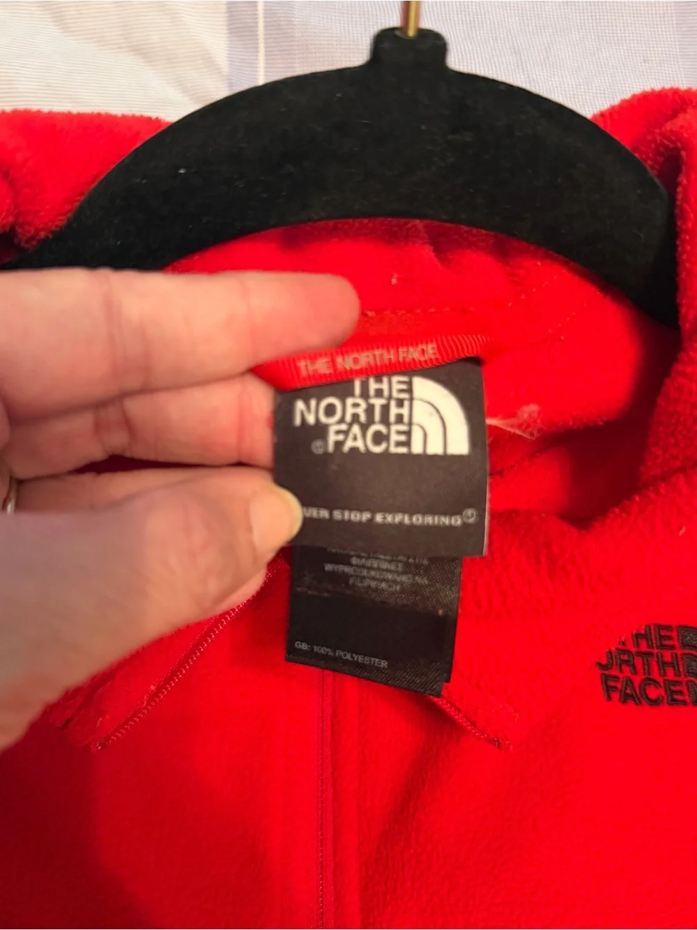 The North Face Men's Bright Red Half-Zip Fleece Pullover